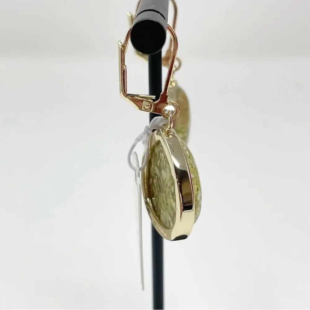 JTV Stone Gold Dangle earrings